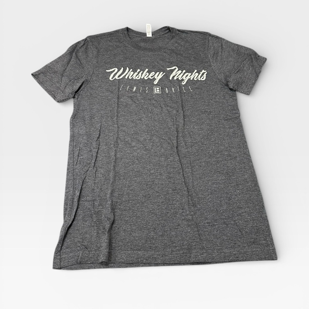 Whiskey Nights Lewis Brice Concert TShirt Medium Gray